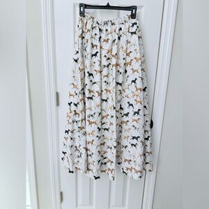 MAEVE Anthropologie dog print Jacie Maxi Skirt XS NWT